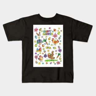 Colorful Happy Easter card Kids T-Shirt